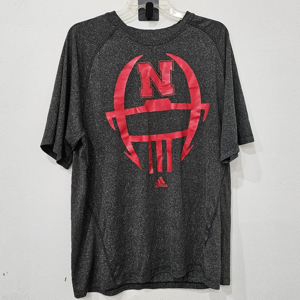 Adidas Nebraska Cornhuskers Football Graphic T-Shirt Men's Size L